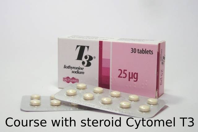 Course with steroid Cytomel T3
